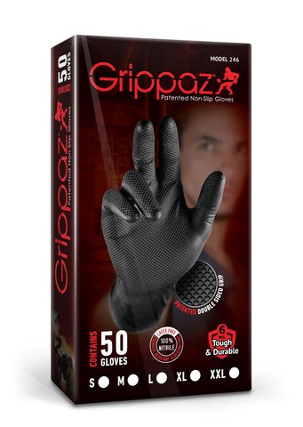 Работни ръкавици Grippaz Black S кутия 50 бр.