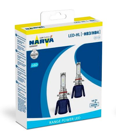 Автолампи NARVA, Range Power LED - HL HB3/4 6000K 2 бр/к-т