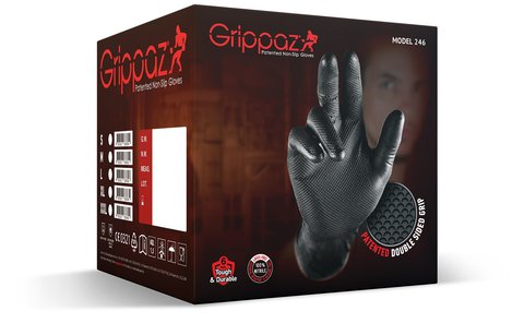 Работни ръкавици Grippaz Black S, кашон 10 кутии