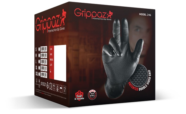 Работни ръкавици Grippaz Black L, кашон 10 кутии