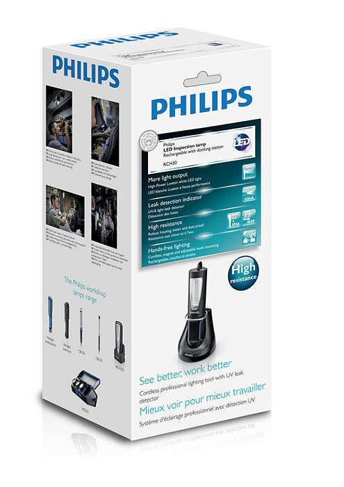 Работна лампа PHILIPS, LED Inspection lamp with docking station RCH30