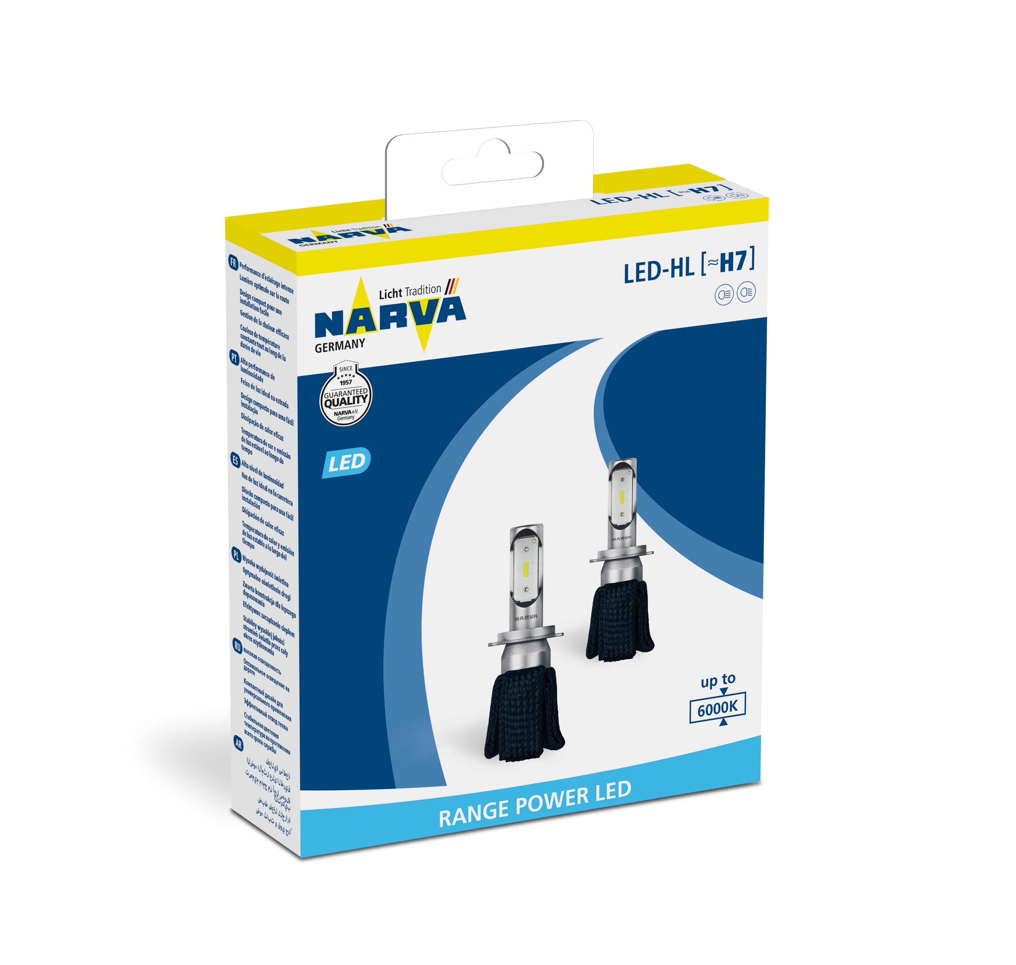 Автолампи NARVA, Range Power LED - HL H7 6000K 2 бр/к-т