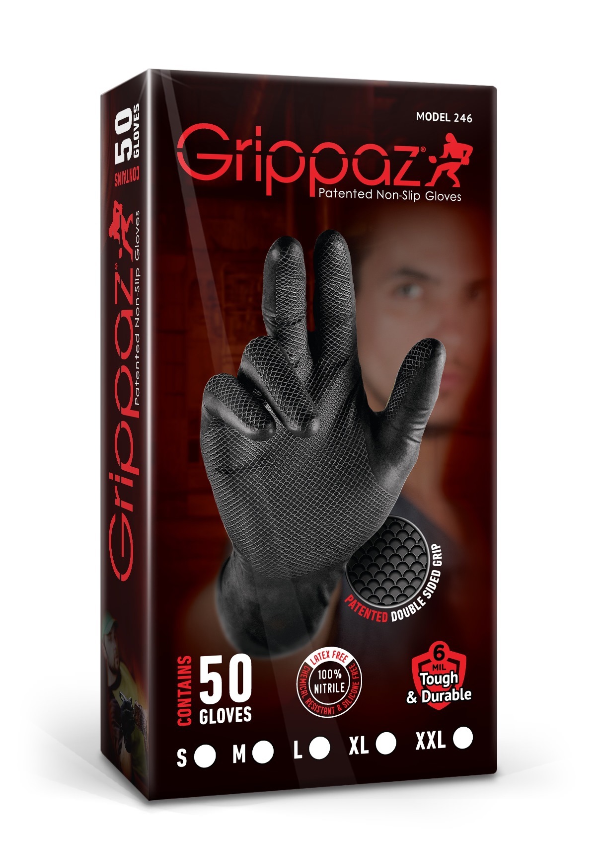 Работни ръкавици Grippaz Black L кутия 50 бр.