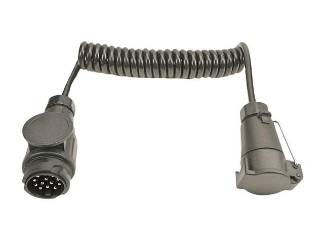 Cable adapter spiral 13/7 12V – length 1,0m, different lengths available, 1,10 EUR more for each 0,5m of cable elongation